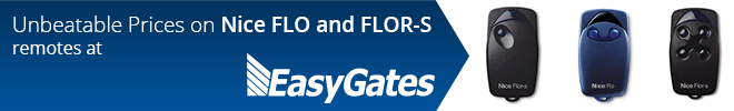 Unbeatable prices on Nice FLO and FLOR-S Remotes from EasyGates
